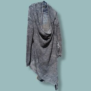 One World Long Sleeve Shrug Black/White Crossover Size M